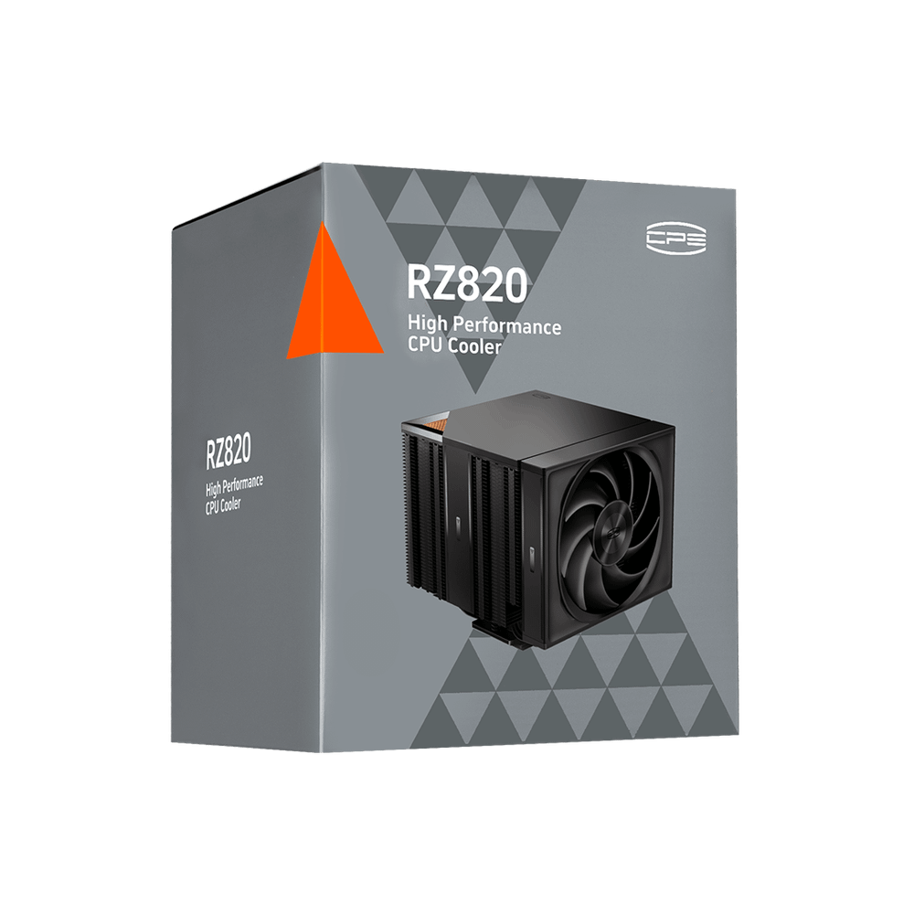 Вентилятор для процессора PCCooler RZ820 BK 300W ARGB 4pin 1851/1700/1200/115X/20XX/AM4/AM5 Черый