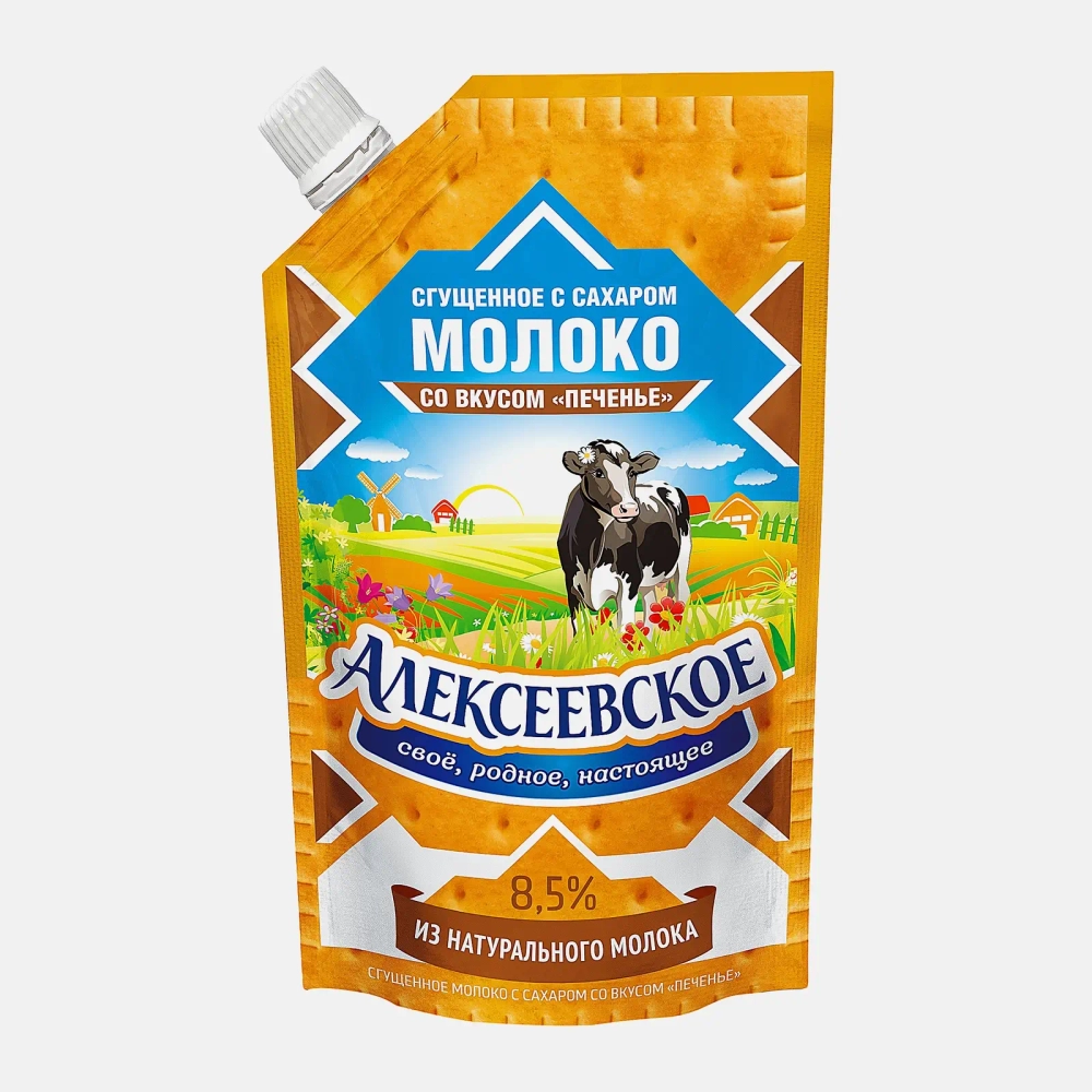 Молоко Алексеевское сгущенное вкус печенье 8.5% 270г