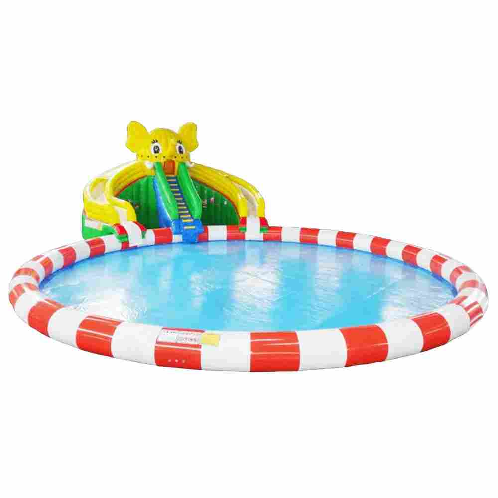 Надувной наземный аквапарк «Морской слон» 23*15*6 м, размер бассейна 15*15*0.8 м