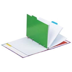 Тетрадь на кольцах А5 175х215мм, 120л, твердый картон, с разделителями, BRAUBERG, Marble, 404086