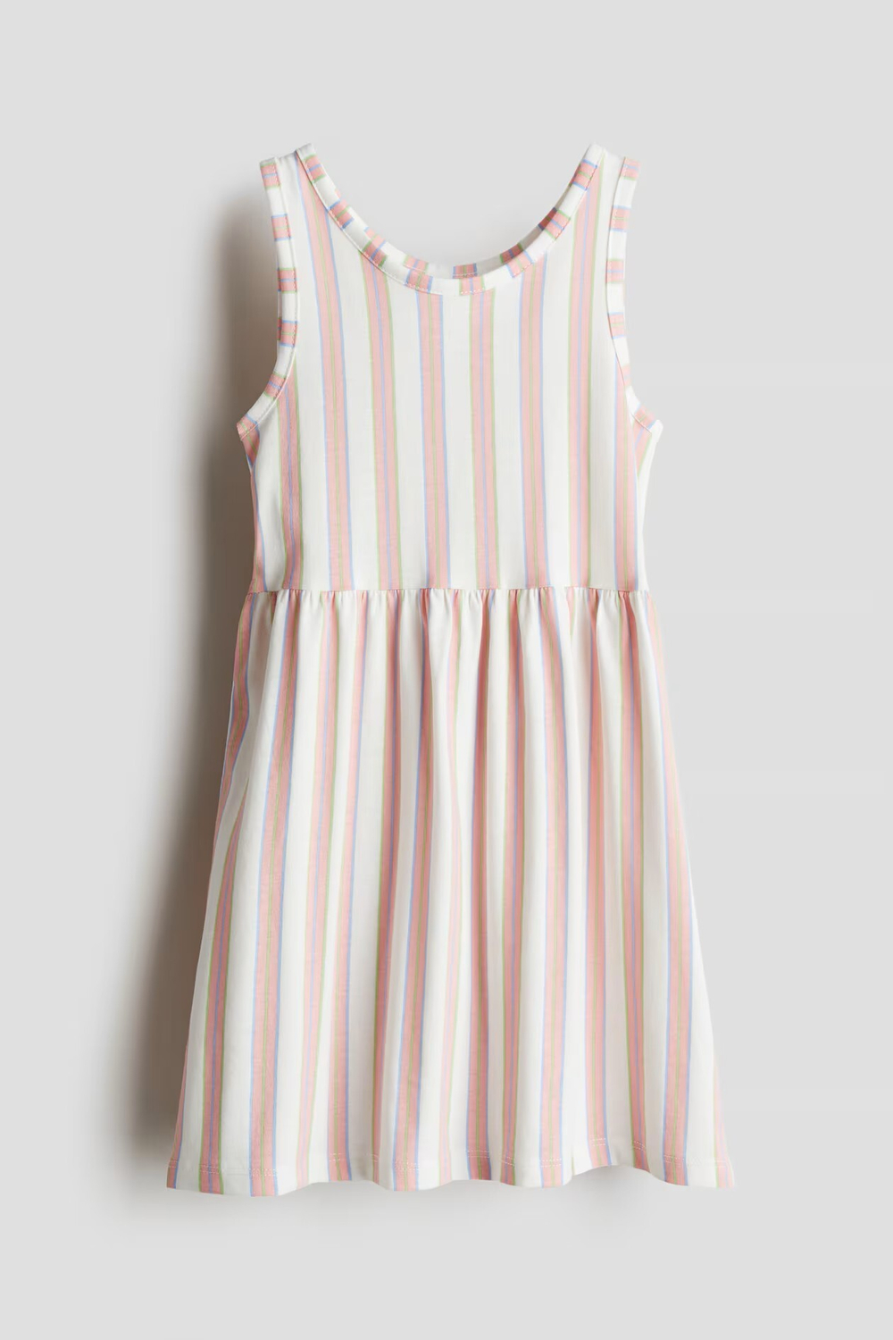 H&M Хлопковое платье с принтом, полоски