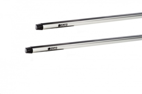 Перекладины с пазами (на рейлинг) 125 см крыло серебристые (ED)