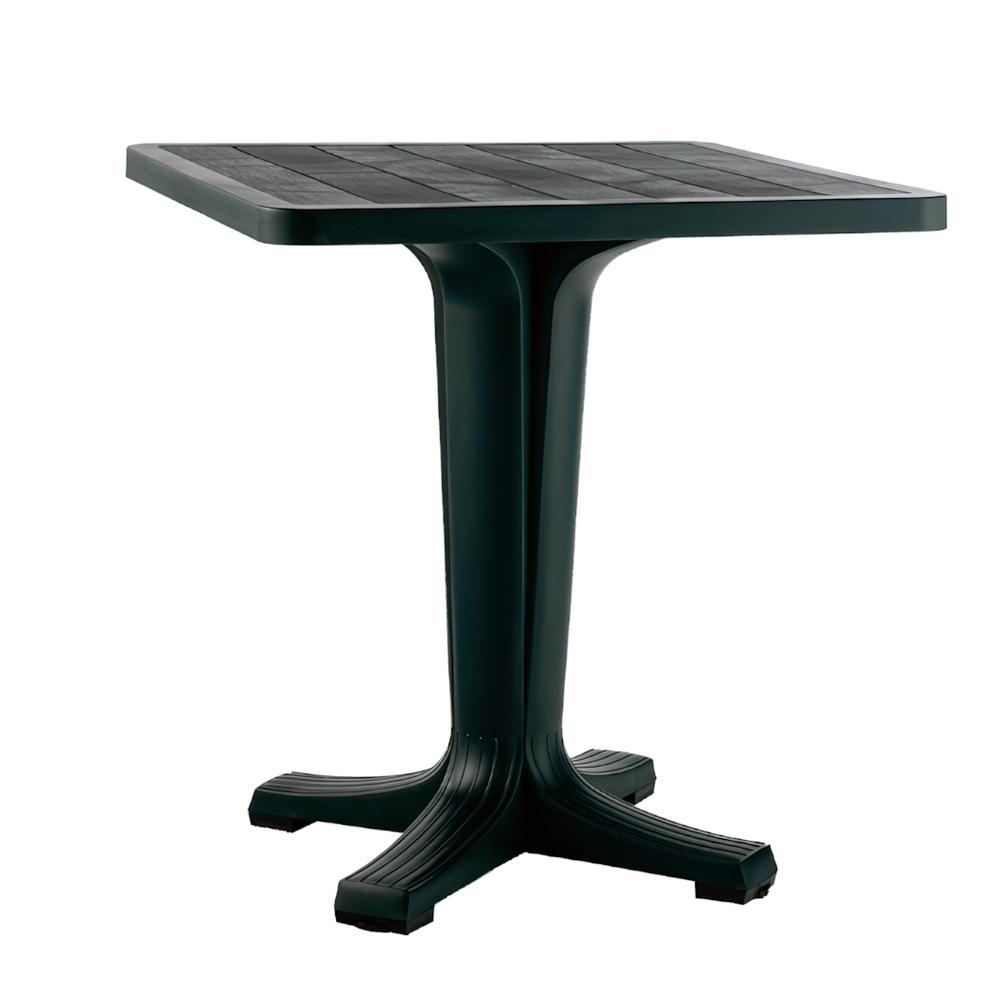 Стол "Прованс" квадратный 70*70 на 1 ножке, цвет темно-зеленый