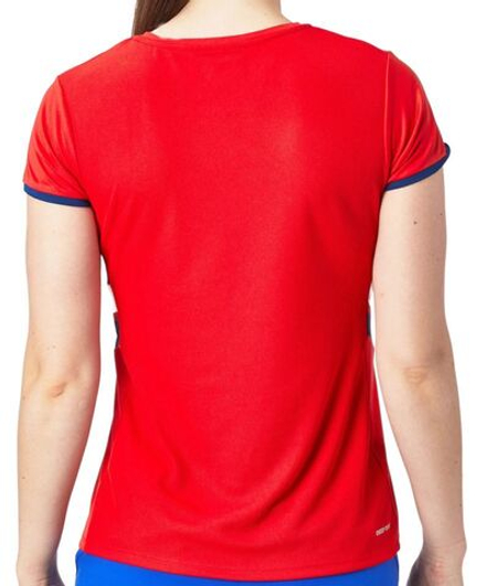 Женская теннисная футболка Lotto Squadra III Tee - flame red