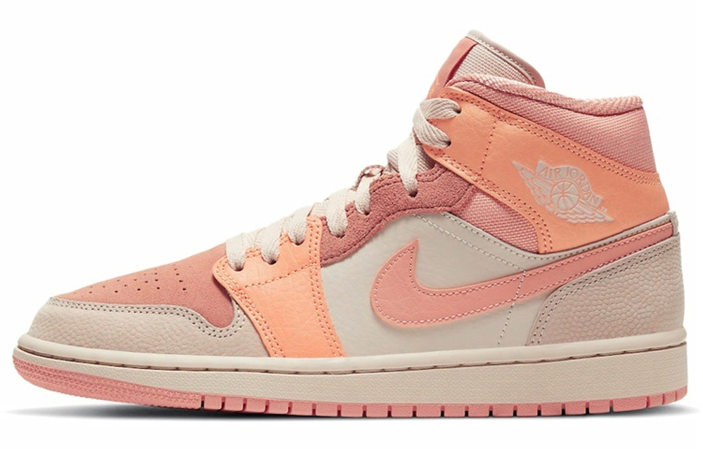Кроссовки Jordan Air Jordan 1 Mid "Apricot Orange" (Женская размерная сетка)