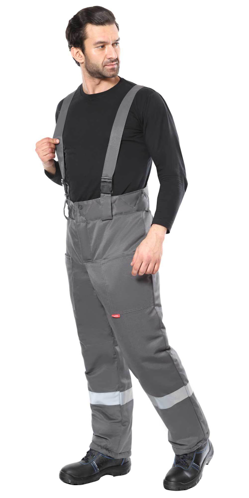 Брюки зимние универсальные (смесовая) тёмно-серые с СОП р. 48-50/182-188