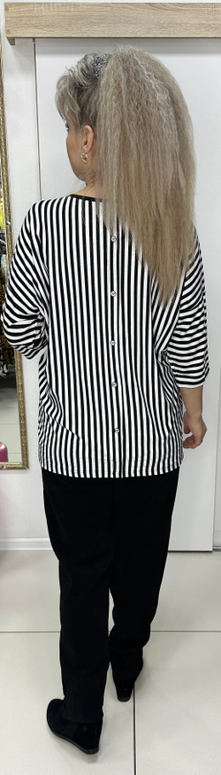 Комбинированная туника с "экранами" и полоской