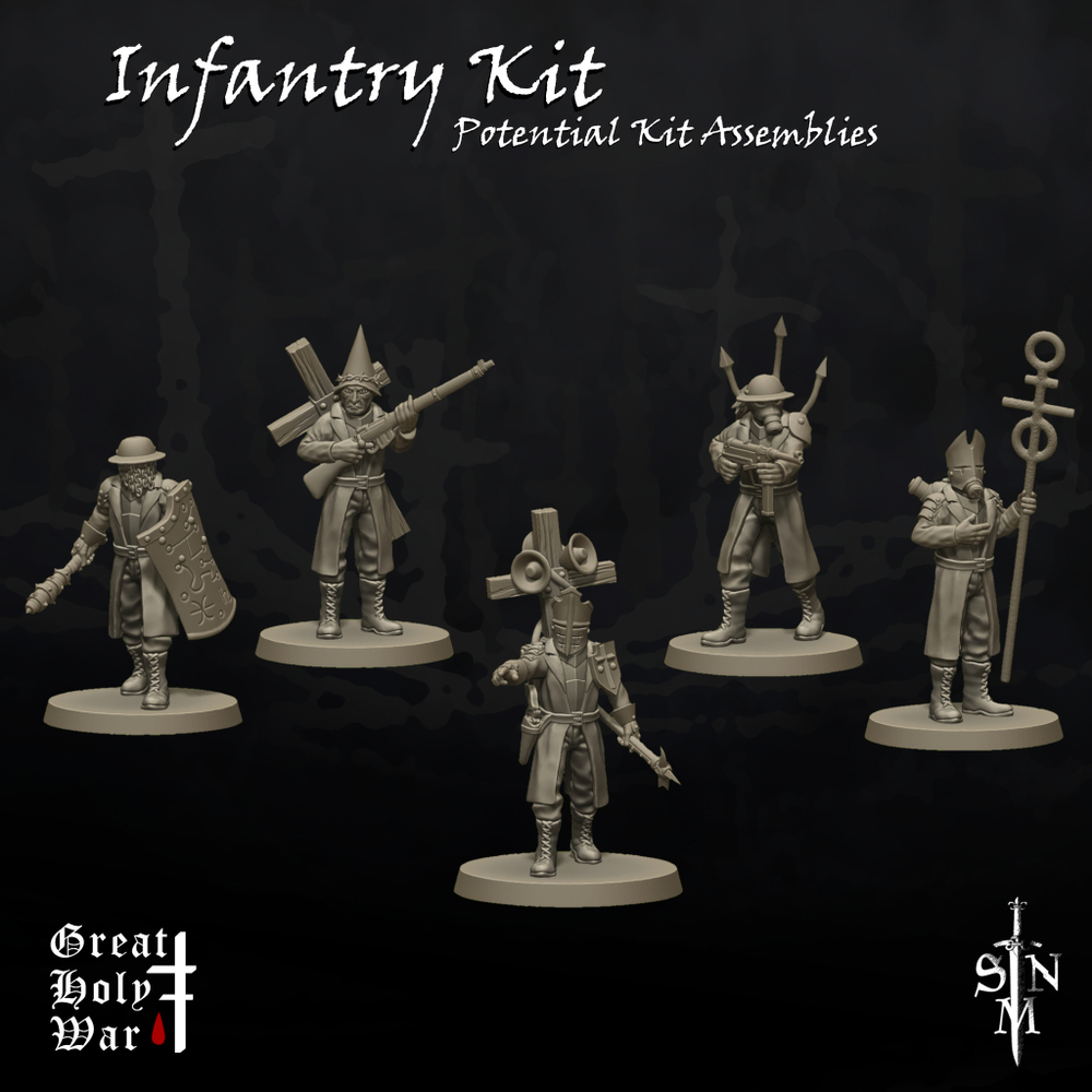 Миниатюра Trench Crusade Great Holy War Infantry Kit