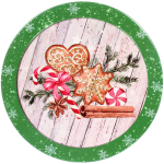 Подставка под горячее керамика 16см «Новогодние пряники»