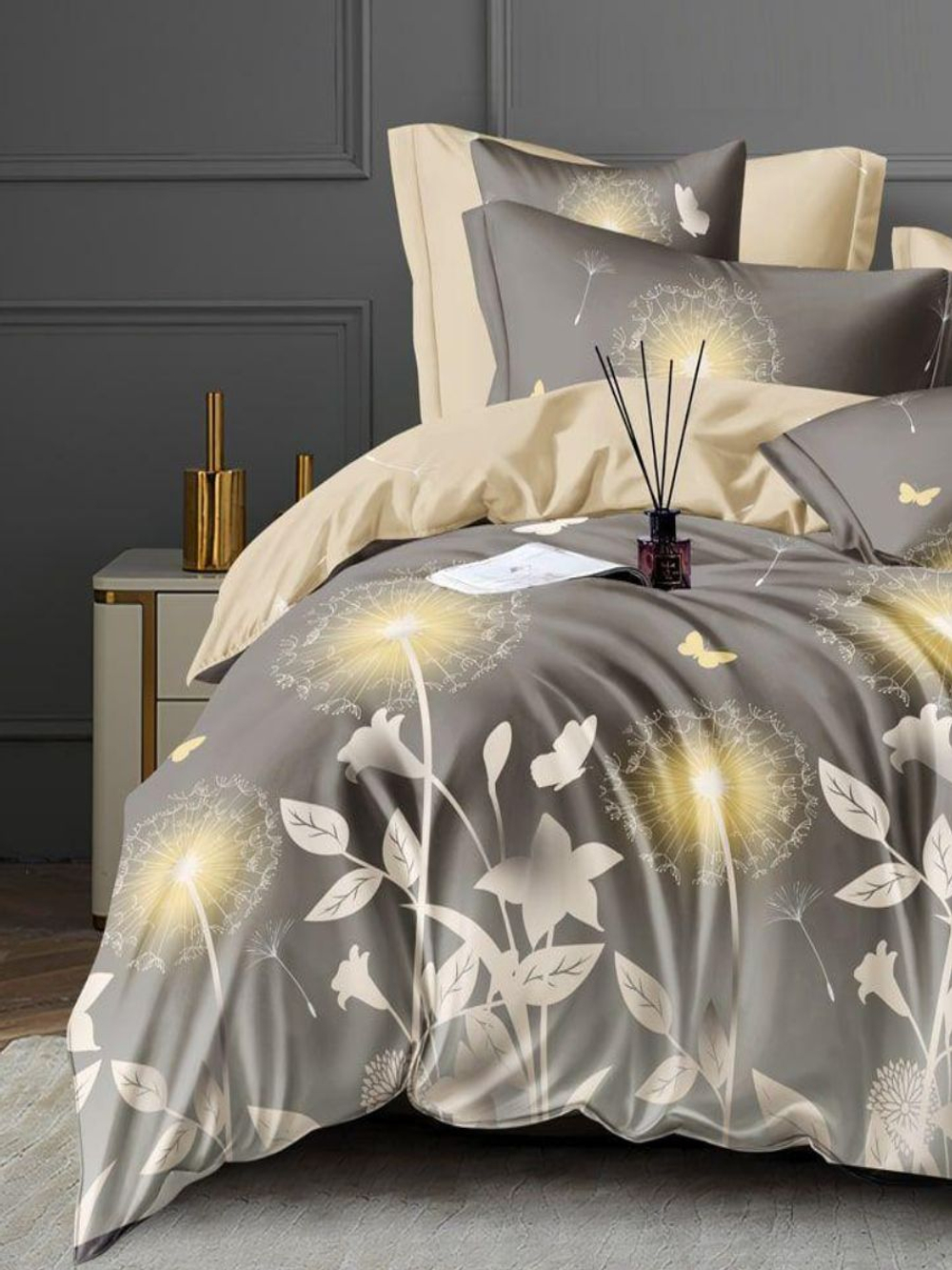 Постельное белье семейное, поплин, наволочки 70х70, хлопок 100%, 2 пододеяльника