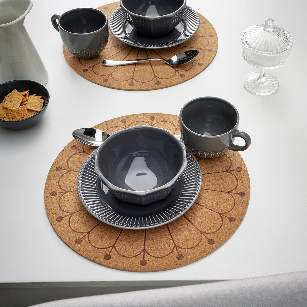 IKEA SVARTVIDE  (ИКЕА СВАРТВИДЕ)  -  Подставка, пробка/узор, 35 см