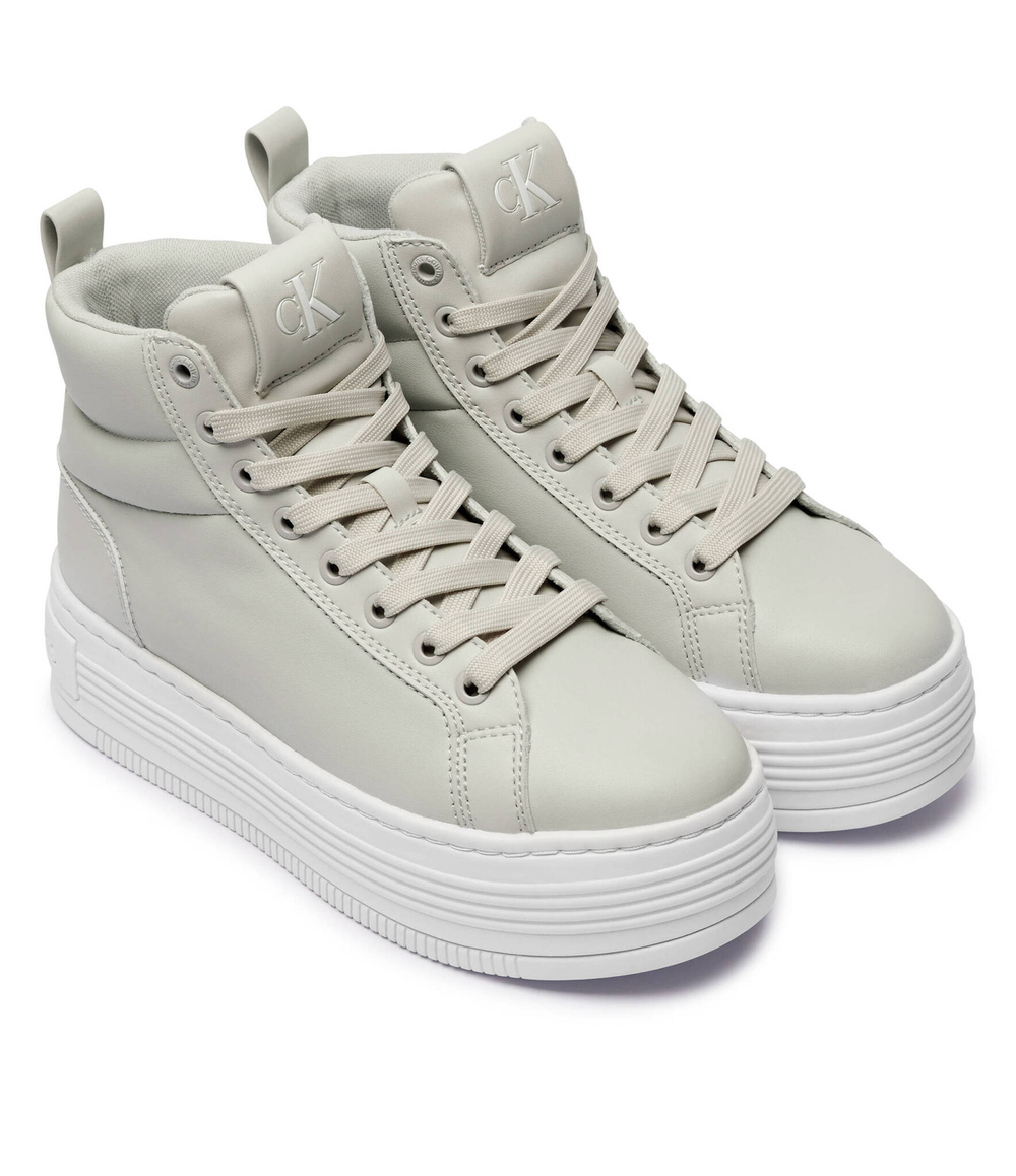 Кожаные кроссовки CALVIN KLEIN JEANS - экрю(YW0YW01583)