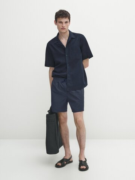 Massimo Dutti Однотонные плавки, темно-синий