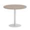 Onix Direct Стол круглый O.SPRG-1 Дуб Аттик/Металл Белый 900*900*750