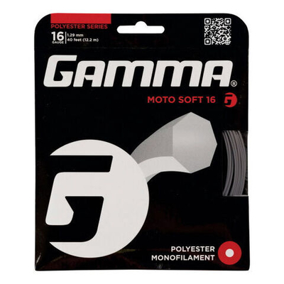 Струны теннисные Gamma Moto Soft Charcoal String Set 12,2m - Grey