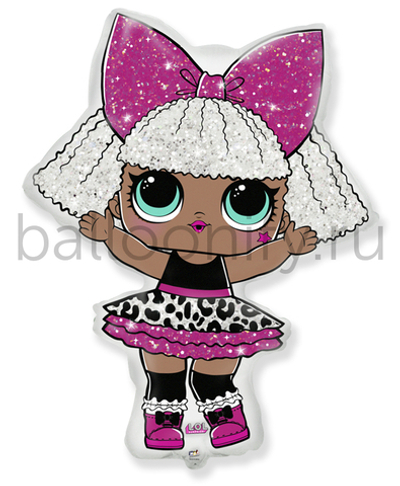 Шар (34''/86 см) Фигура, Кукла ЛОЛ (LOL), Роскошная Дива, 1 шт.