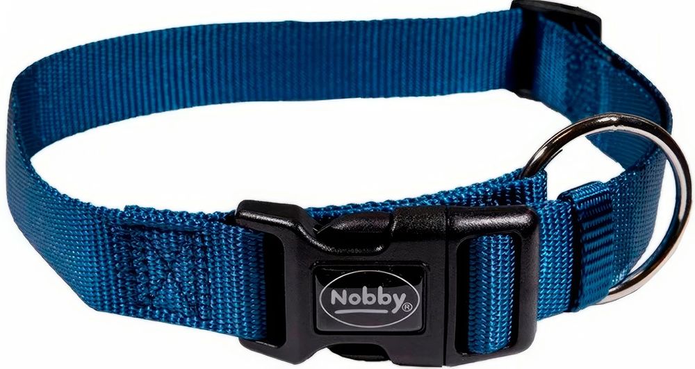 Nobby Ошейник Classic для собак, нейлон, синий, 25 мм, 50-65 см