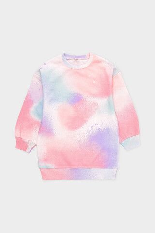 джемпер  для девочки  КР 302671-1/разноцветный спрей