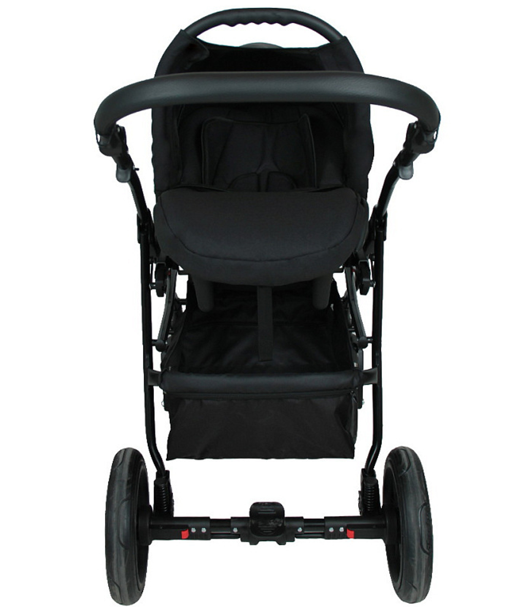 Детская коляска Alis Alvaro F 3 в 1 Al 04 т.серый+св.серый+белая кожа