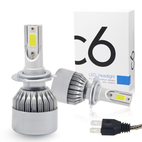 H3 / Светодиодные лампы H3 головного света Led Headlight C6 (5500k) 36w (2 шт. / комплект) 0.2кг 18х12х5 см