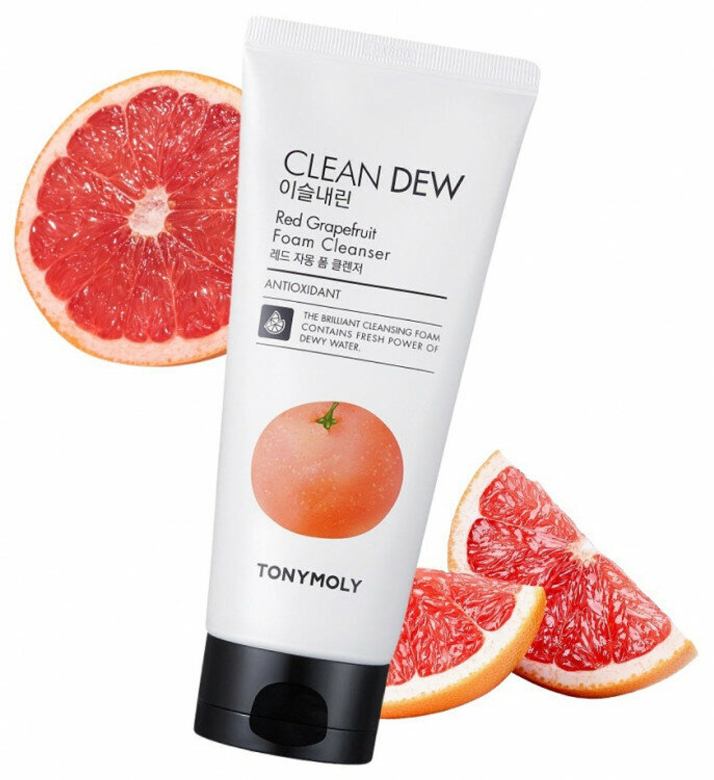 TONY MOLY пенка для умывания Clean Dew с экстрактом грейпфрута, 180 мл, 287 г