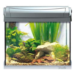 Tetra AquaArt Goldfish LED 20 л (серый) - прямоугольный аквариум с LED светом и фильтром для золотых рыбок