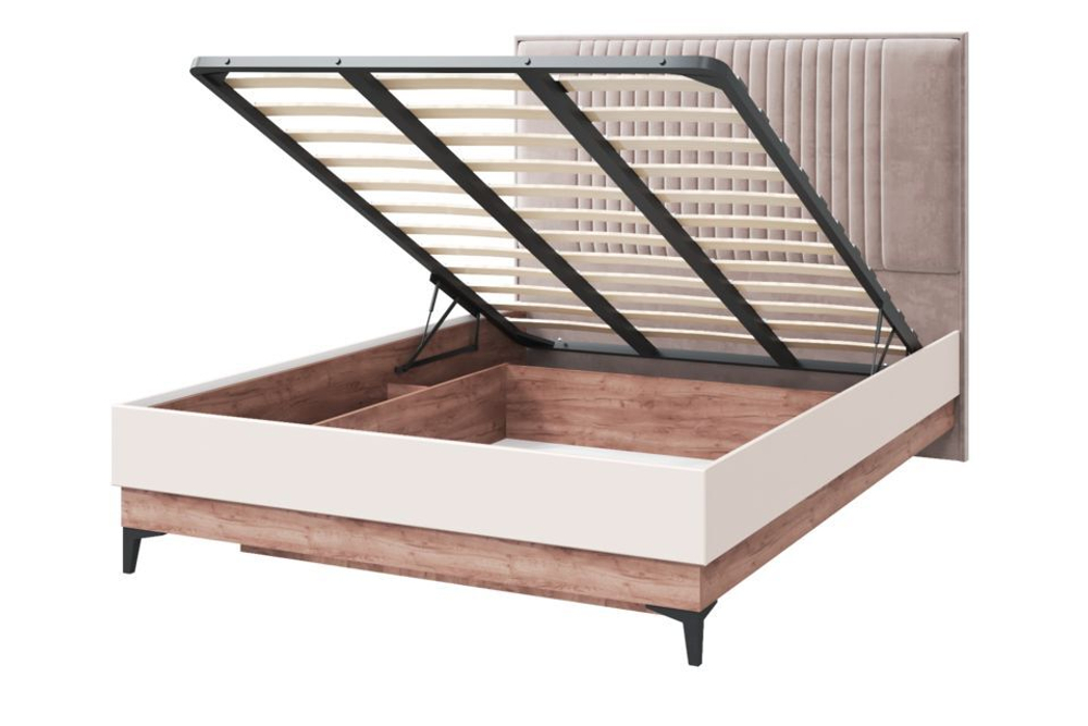 Кровать двухспальная 160х200 с бельевым ящиком Тоскана мягкая спинка