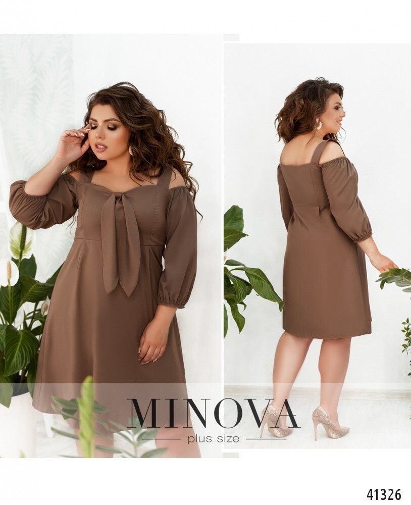 Платье 0138-мокко Minova Платье 0138-мокко Minova