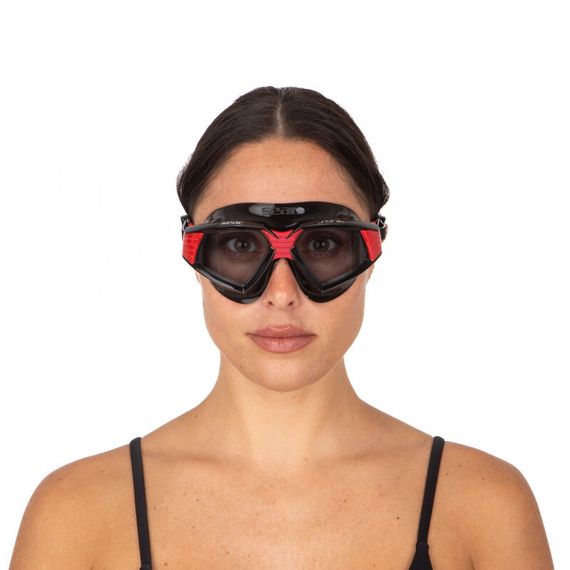 Очки-маска для плавания Seac Sonic тонированные стекла черный/красный