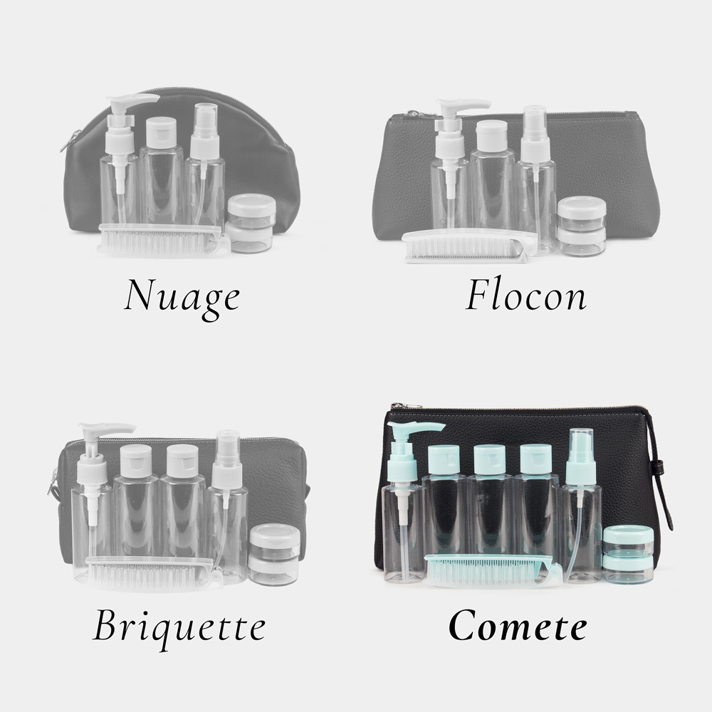 Косметичка Comete из кожи теленка, черного цвета