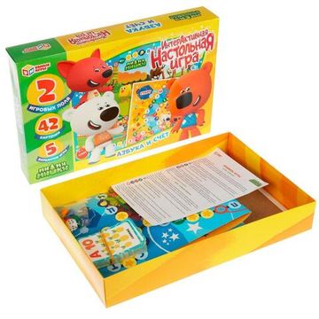 Азбука и счёт. ИнтерАктивная настольная игра. Ми-ми-мишки. 350x230x55 мм. Умные игры