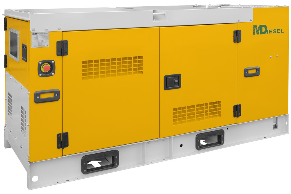 Резервный дизельный генератор МД ЭД-20-Т400-1РКМ29 в шумозащитном кожухе на шасси