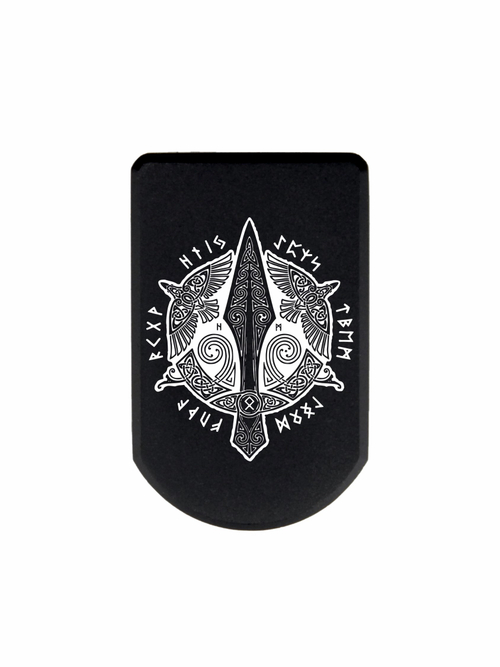 Пятка +3 патрона для магазинов Grand Power, ПЛК, CZ, Tanfoglio с гравировкой Скандинавская мифология