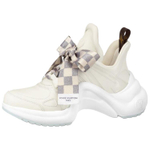LOUIS VUITTON Archlight 1.0 Sneakers "Cream White With Plaid Ribbon" Women"s