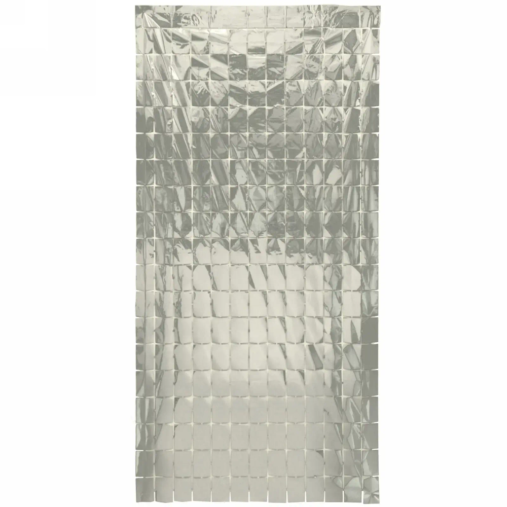 Занавес фольгированный «Прямоугольник» ш1м, в2м (глянец), шампань