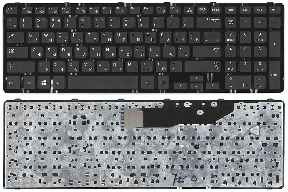 Клавиатура для ноутбука Samsung NP355E7C, NP350E7C, NP550P7C (с рамкой)