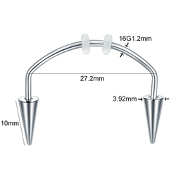 Пирсинг смайл для украшения прокола под верхней губой. Медицинская сталь.