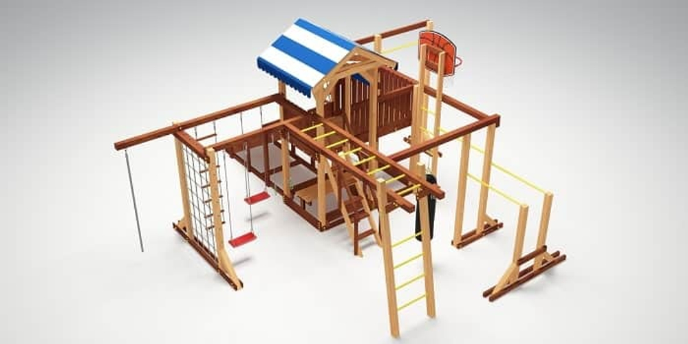 Деревянная детская площадка Савушка "4 сезона" - семейная