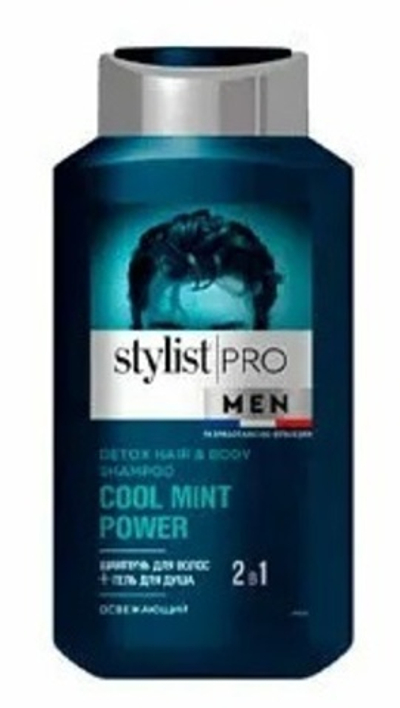 Stylist PRO МЕN шампунь+гель 2в1 освежающий 400 мл.