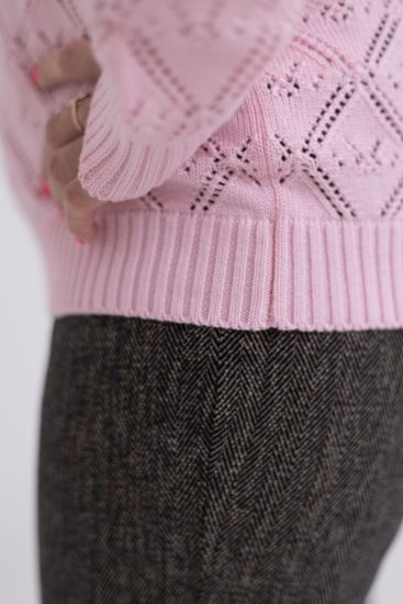 Джемпер А.Г., 50% хлопок, 50% акрил, цвет нежно-розовый