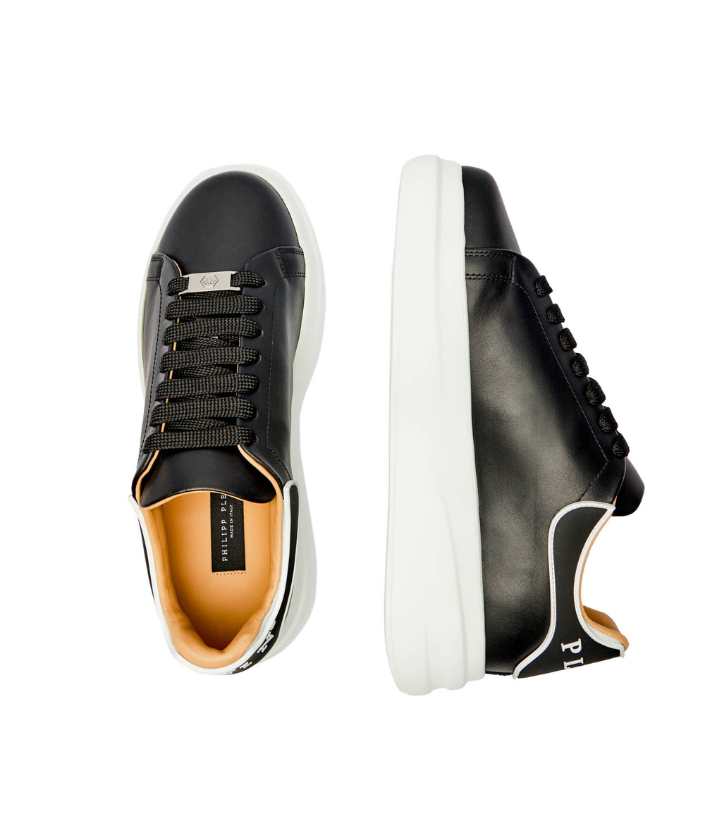 Кожаные кроссовки lo-top Philipp Plein - черный(USC0599 PLE005N)