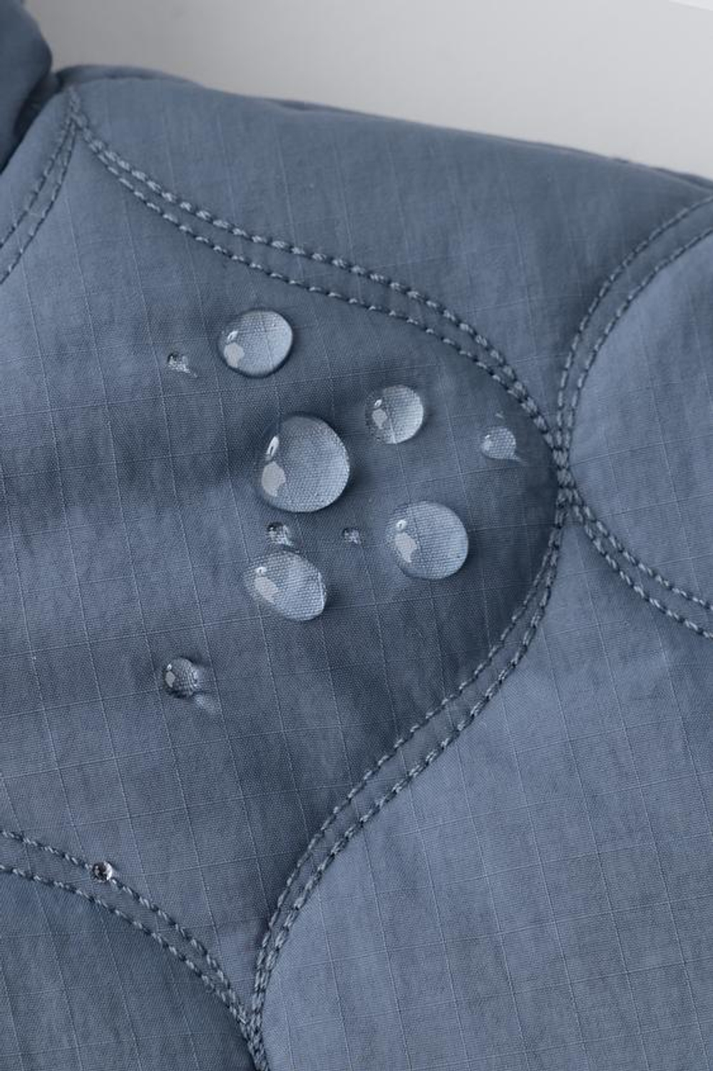 ZARA СТЕГАНАЯ КУРТКА WATER REPELLENT, СИНИЙ