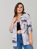 Рубашка Р-001/серый-газета