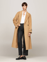 Хлопковое пальто Tommy Hilfiger - коричневый(WW0WW43602)