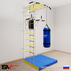 Шведская стенка Sv Sport 5426 (Турник рукоход/Брусья/Лестница/Цепь/Мешок 22кг/Мат 1м)