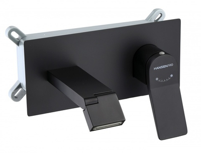 12099-C Встроенный смеситель для умывальника (ЧЕРНЫЙ) HansenPRO  (10/1шт)