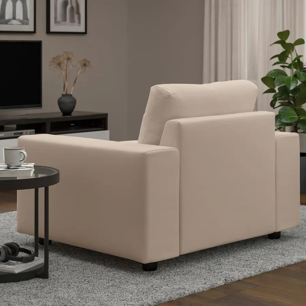 Кресло - IKEA VIMLE, 115х98х83 см, бежевый, ВИМЛЕ ИКЕА