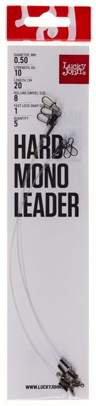 Поводки LJ HARD MONO оснащ. вертл. и застеж. 10кг 20см 5шт.