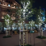 Гирлянда для улицы 16м 180 ламп LED чёрный провод, 8 реж. IP-65, Белый (возможность соединения)