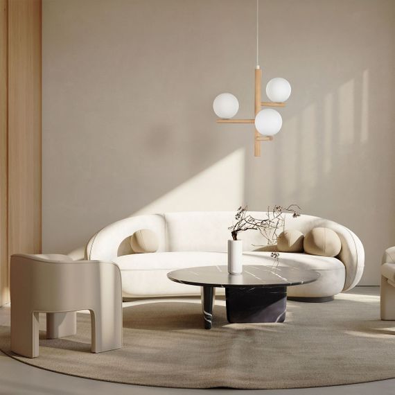 Подвесная люстра TK Lighting 6799 Estera Wood